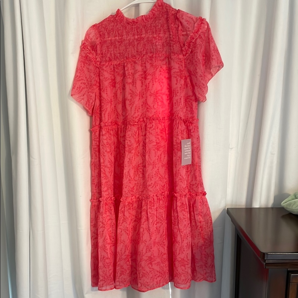 Vibrant Pink Short Sleeve Dress